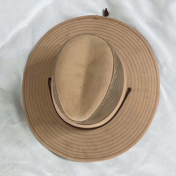 Turner Hats Tan Shade Hat w/ Leather Chin String - Picture 3 of 7